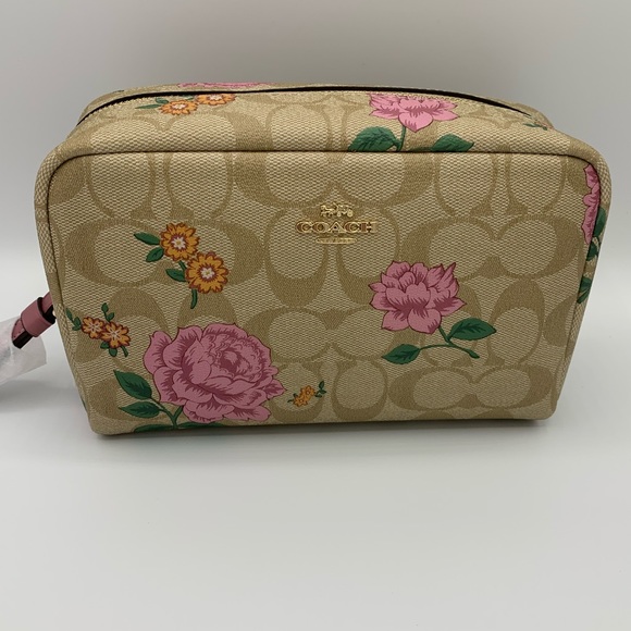 Coach Boxy Cosmetic Case Prairie Rose print - Picture 4 of 4